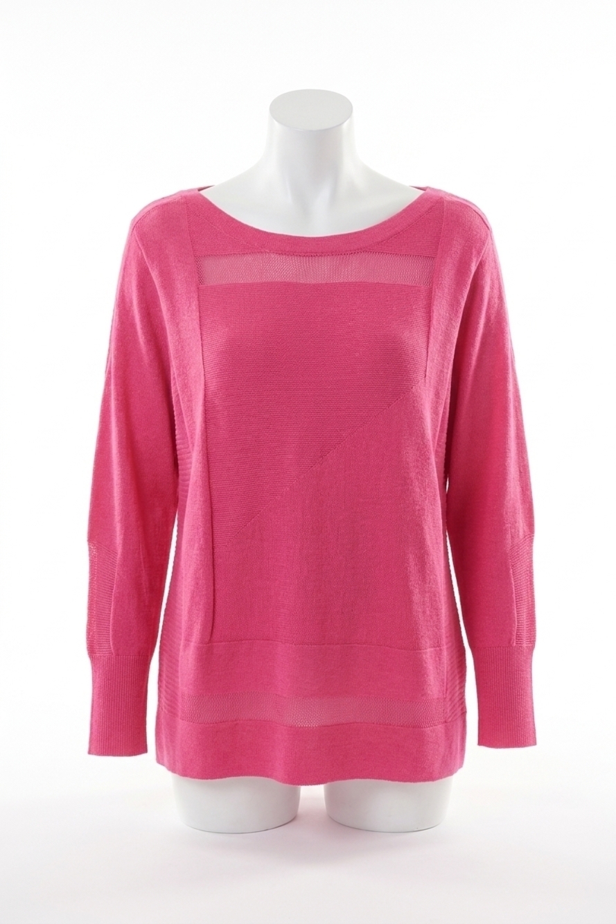 NEW JOSEPH RIBKOFF ridley lightweight sweater in raspberry
